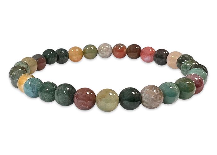 Indian Agate 6mm pearls bracelet