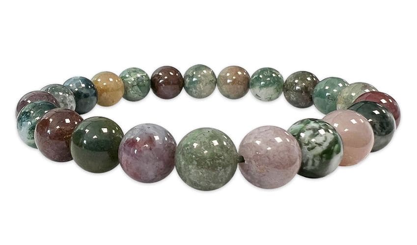 Indian Agate 8mm pearls bracelet