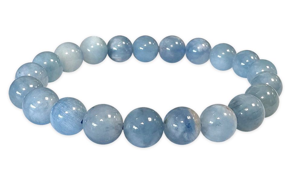 Aquamarine A beads bracelet 9-10mm