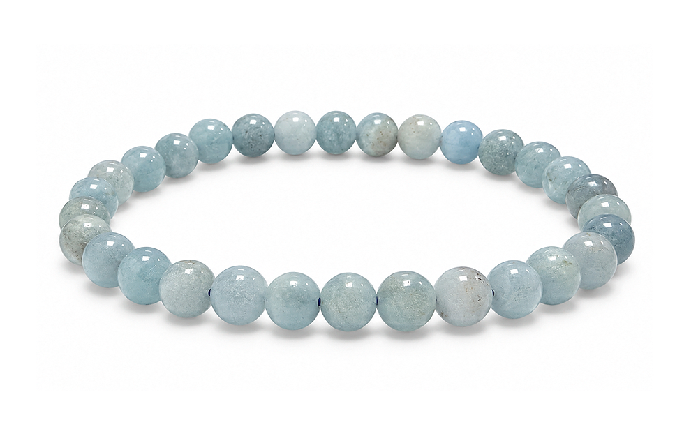 incense at Aquamarine Bracelet A+ Beads 5.5–6.5 mm