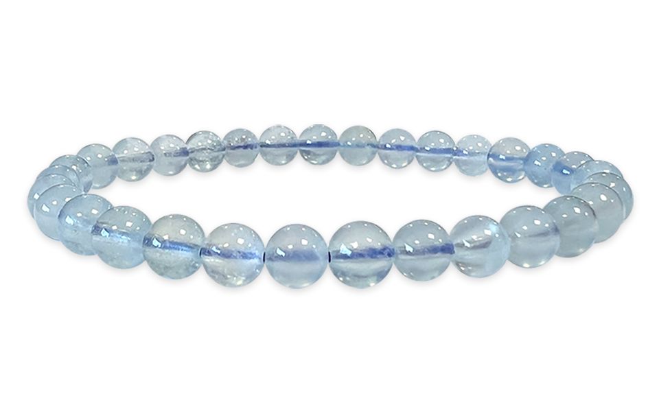 Aquamarine bracelet AA pearls 6-7mm