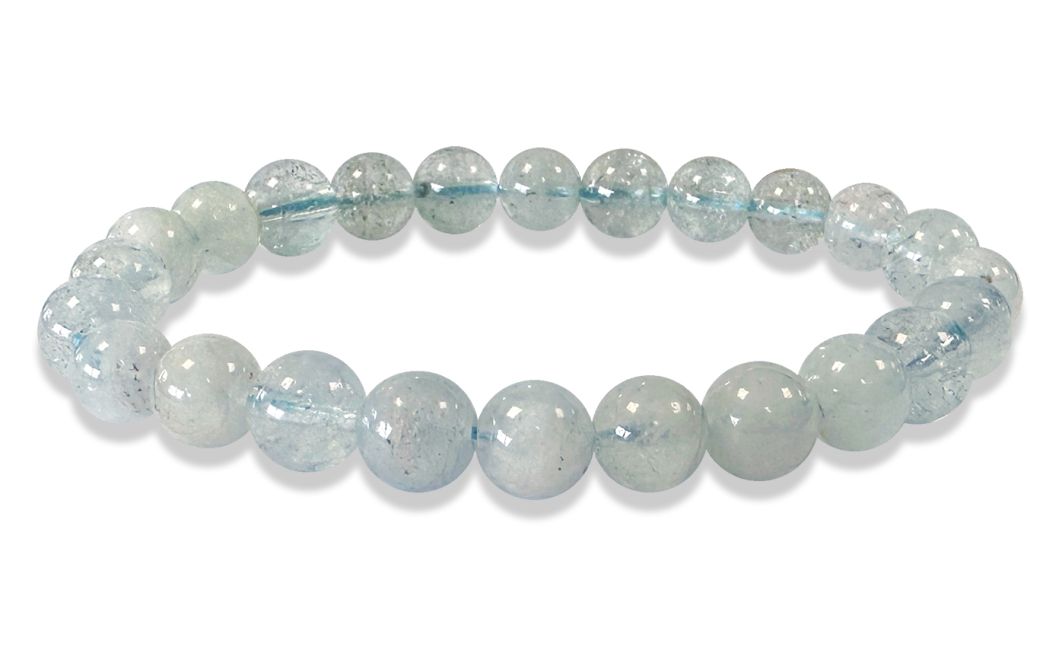 Aquamarine bracelet beads 8-9mm