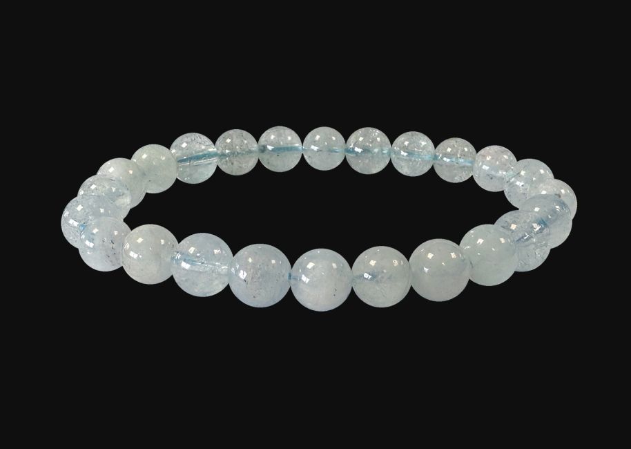 Aquamarine bracelet beads 8-9mm