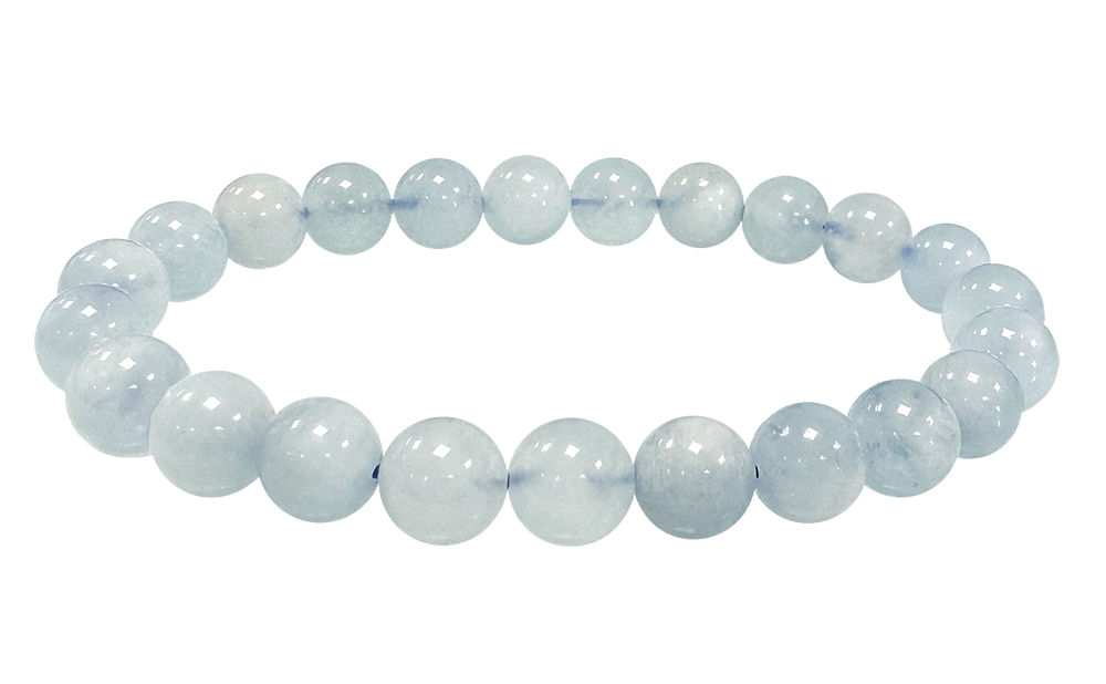 Aquamarine bracelet with 8mm beads