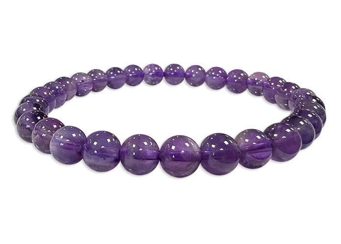 Amethyst bracelet AA beads 6-7mm