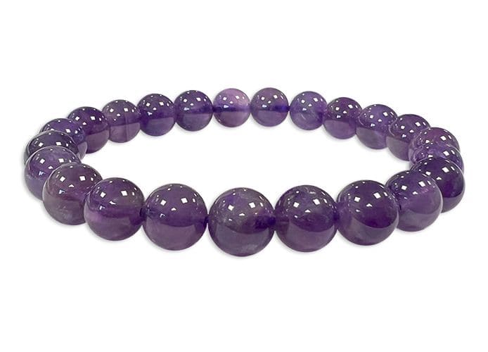 Amethyst bracelet AA beads 8-9mm