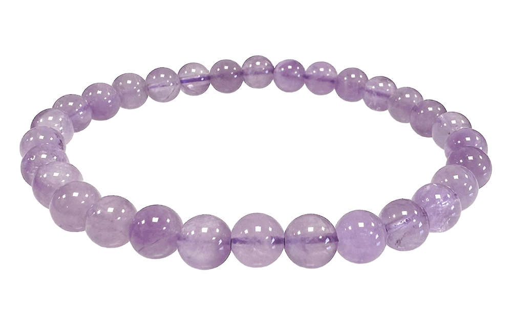 Clear Amethyst Bracelet A 5.5-6.5mm Beads