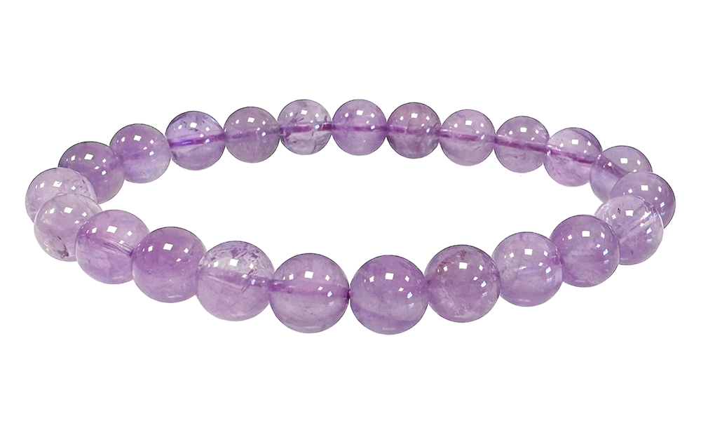 Clear Amethyst Bracelet A 8-9mm beads