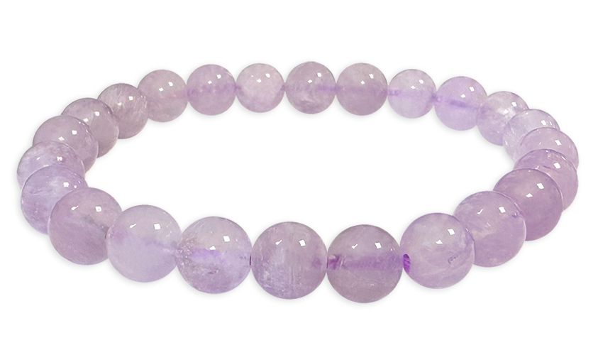 Lavender Amethyst Bracelet With 8mm beads
