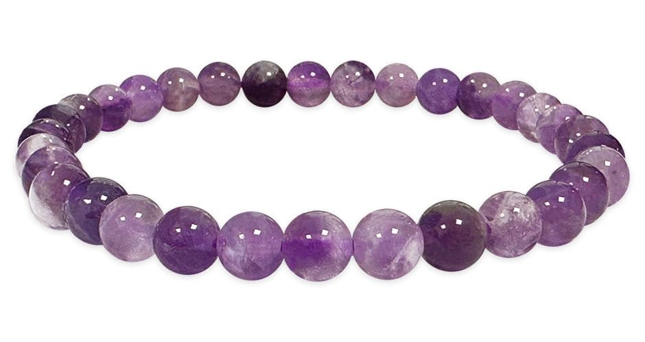 Bracelet Amethyst banded A pearls 6-7mm