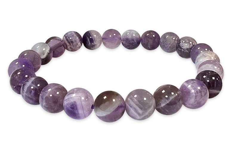 Tapered Amethyst A 8mm pearls bracelet