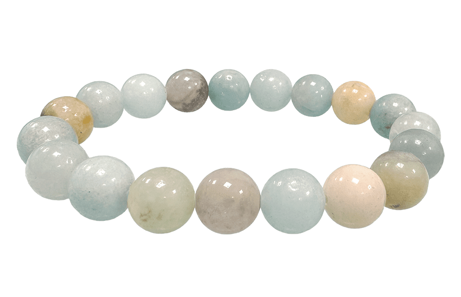 Bracelet Multicolored Amazonite beads 10mm