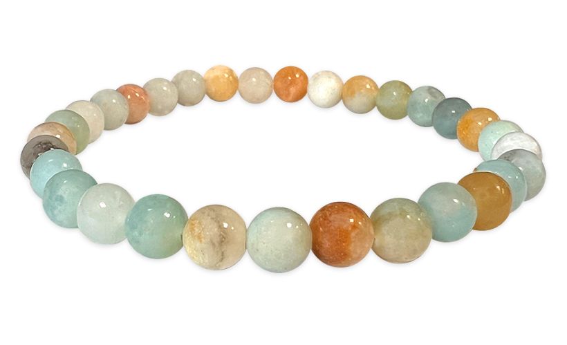 6mm pearls multicolor Amazonite bracelet