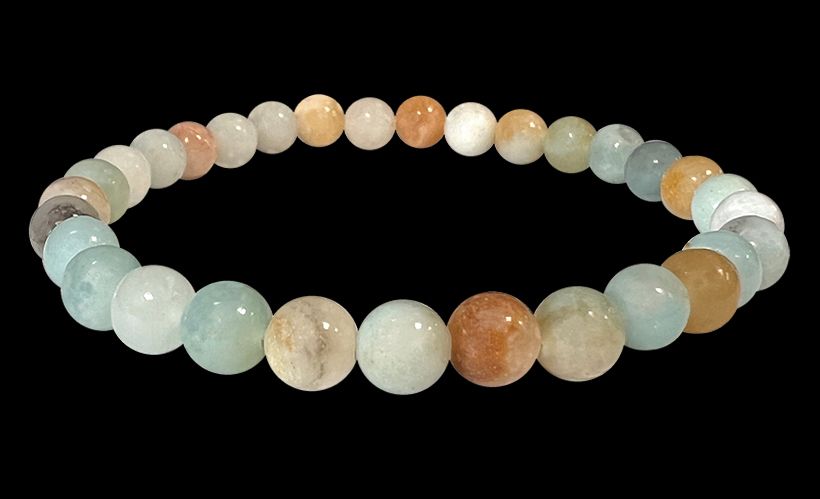 6mm pearls multicolor Amazonite bracelet
