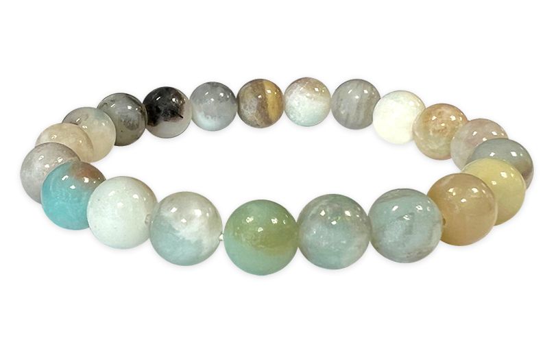 8mm pearls multicolor Amazonite bracelet