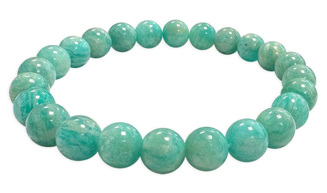 Peruvian Amazonite bracelet AA beads 8-9mm