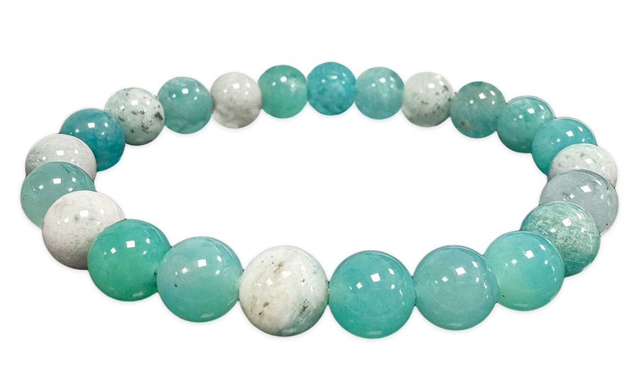 8mm A pearls Peru Amazonite bracelet