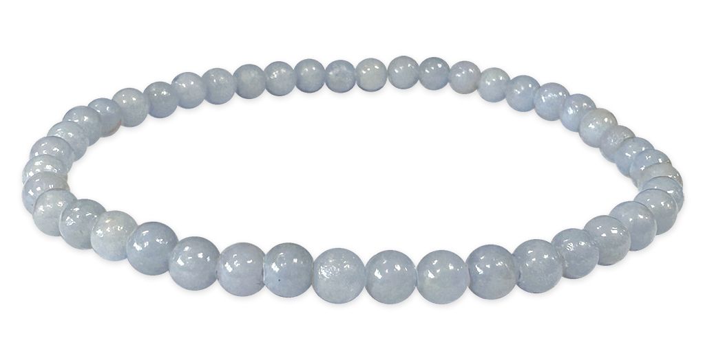 Angelite A beads bracelet 4mm
