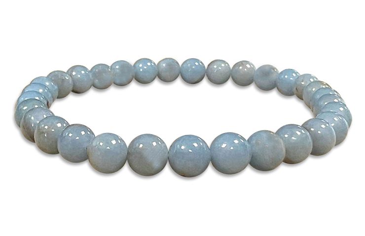 Angelite bracelet beads 6-7mm