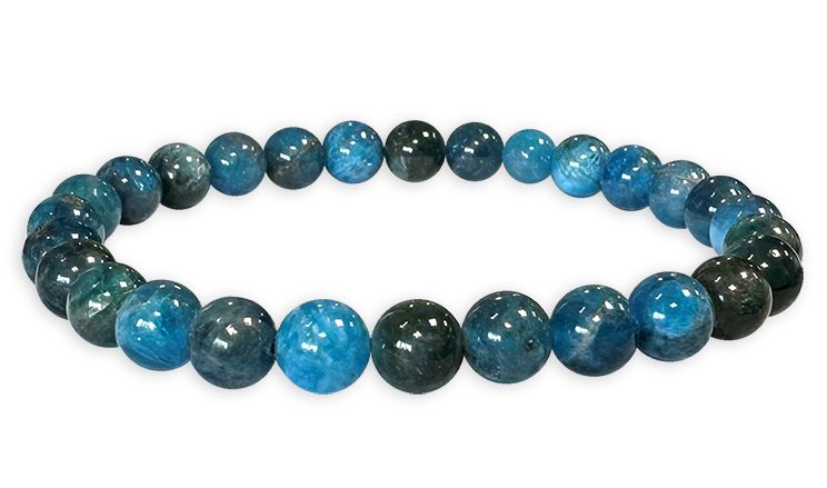Blue Apatite Bracelet A 6-7mm Beads