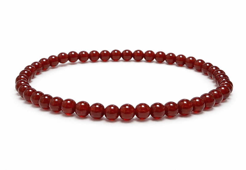 incense at Red Agate Bracelet A 4mm Beads