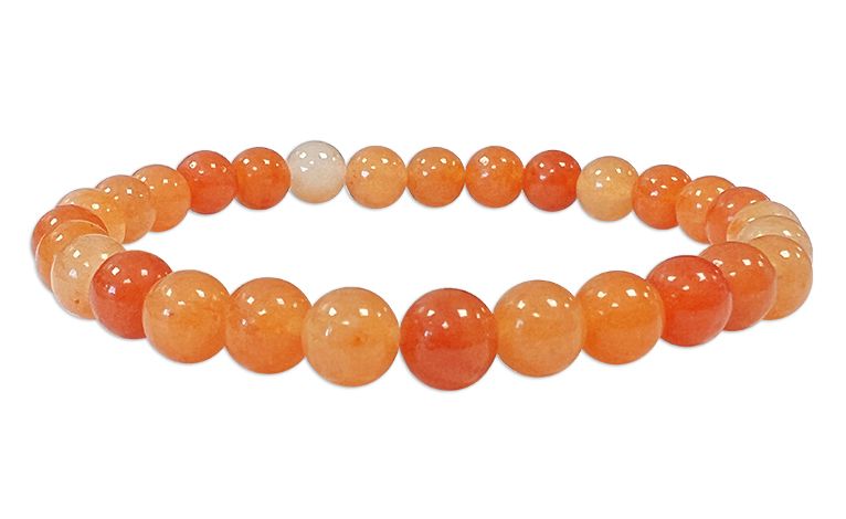 6mm pearls Orange Aventurine A bracelet