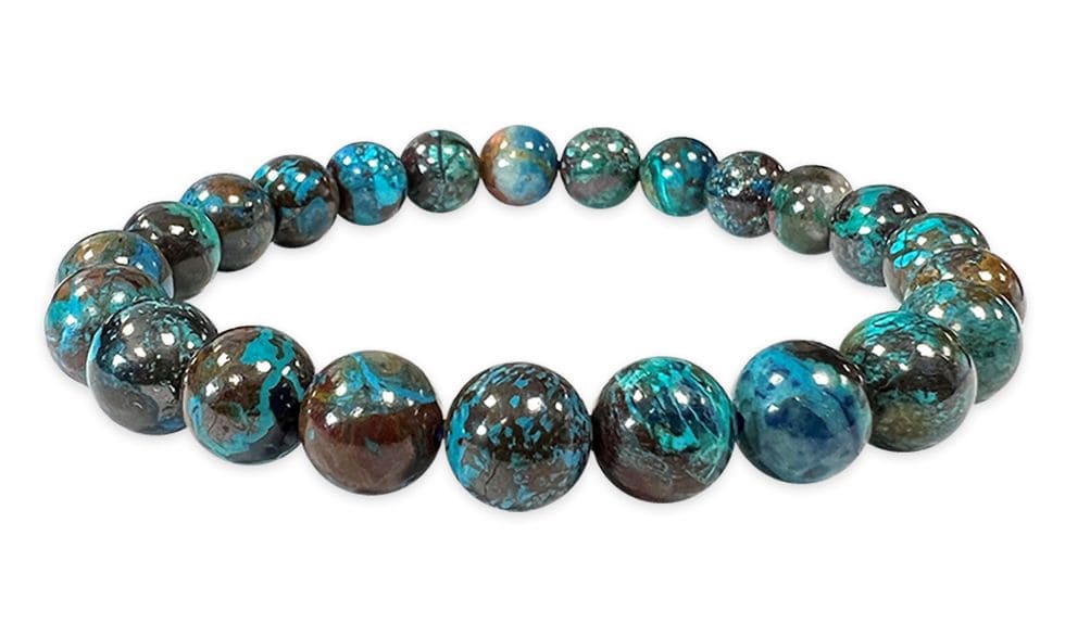 Chrysocolla-Azurite Bracelet - Connecting Heart, Voice & Inuition - Minera  Emporium Crystal & Mineral Shop