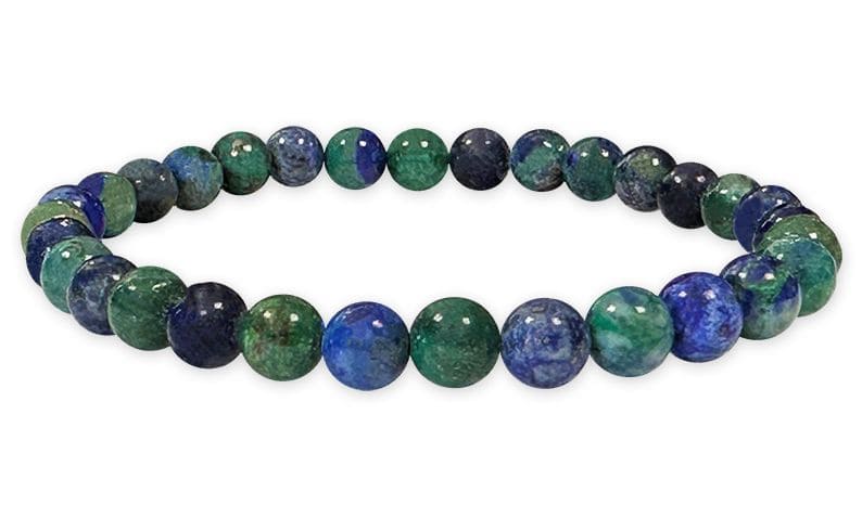 Azurite and Malachite 6mm pearls bracelace