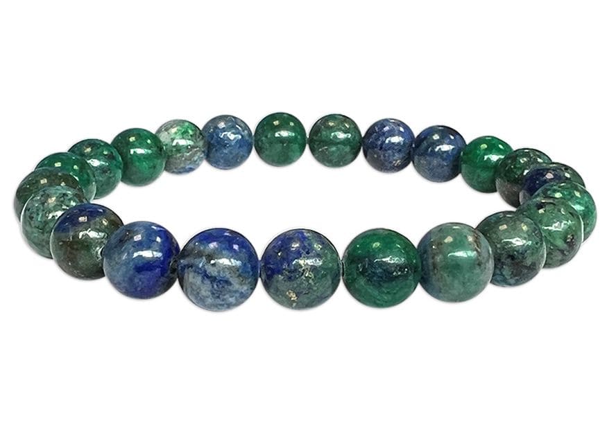 Azurite & Malaquite 8mm pearls bracelet