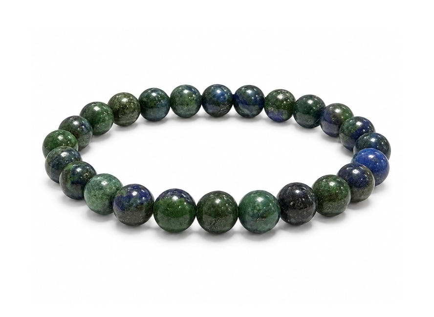 incense at Stabilized Azurite & Malachite Bracelet A 8mm Beads