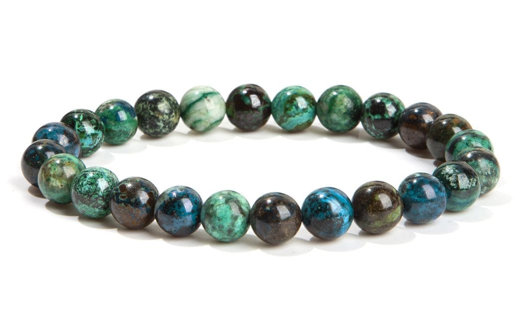 A Natural Malachite Azurite Bracelet beads 7-8mm