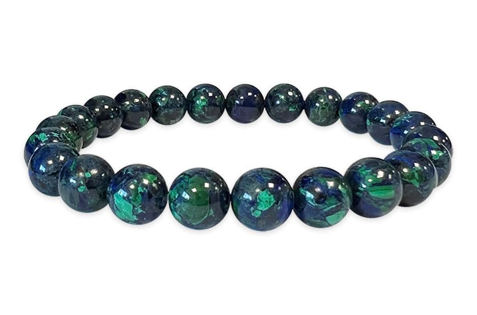 Azurite & Malaquite AAA 8mm pearls bracelet