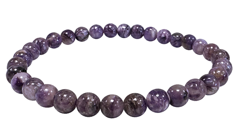 incense at Charoite bracelet A+ beads 6mm