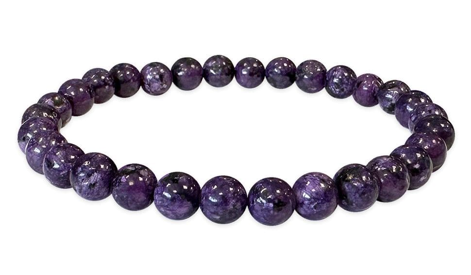 Heated Charoite bracelet 6mm beads