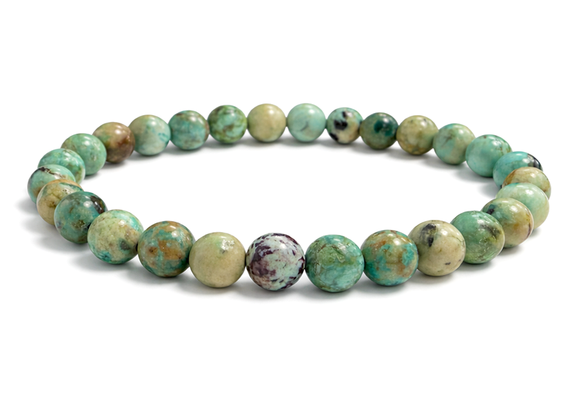 Chrysocolla bracelet with 6-7mm beads