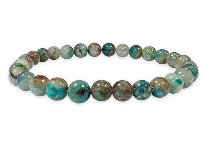 Chrysocolla bracelet AA beads 5-6mm