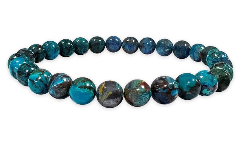 Bracelet Chrysocolla Türkiye AAAA beads 5-6mm