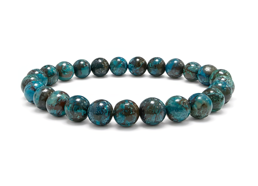 incense at Chrysocolla bracelet Türkiye AAA beads 7mm