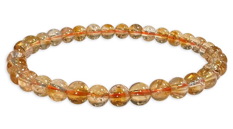 Heated Citrine bracelet A beads 5.5-6.5mm