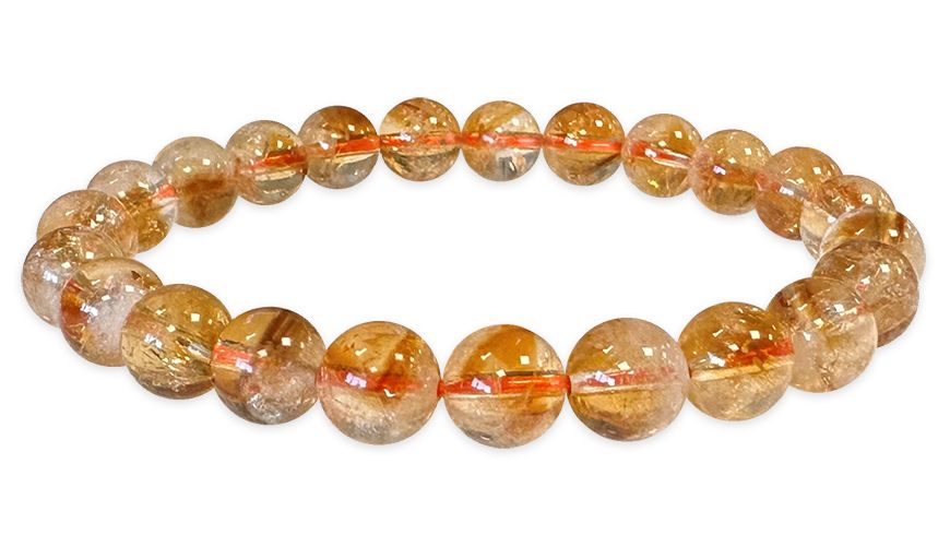 Heated Citrine bracelet A beads 7-8mm
