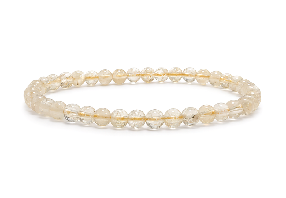 Natural Citrine Bracelet AB 4-5mm Beads