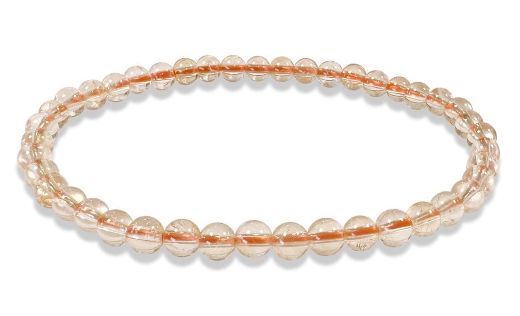 Natural Citrine A 4mm pearls Bracelet