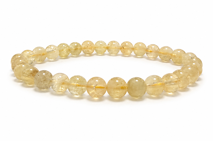 Natural Citrine Bracelet AB 6mm Beads
