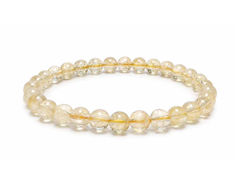 Natural Citrine A Bead Bracelet 6-7mm