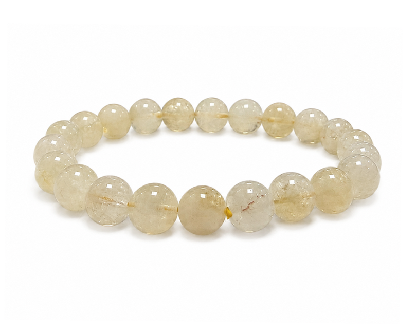 Natural Citrine AB Bead Bracelet 8-9mm