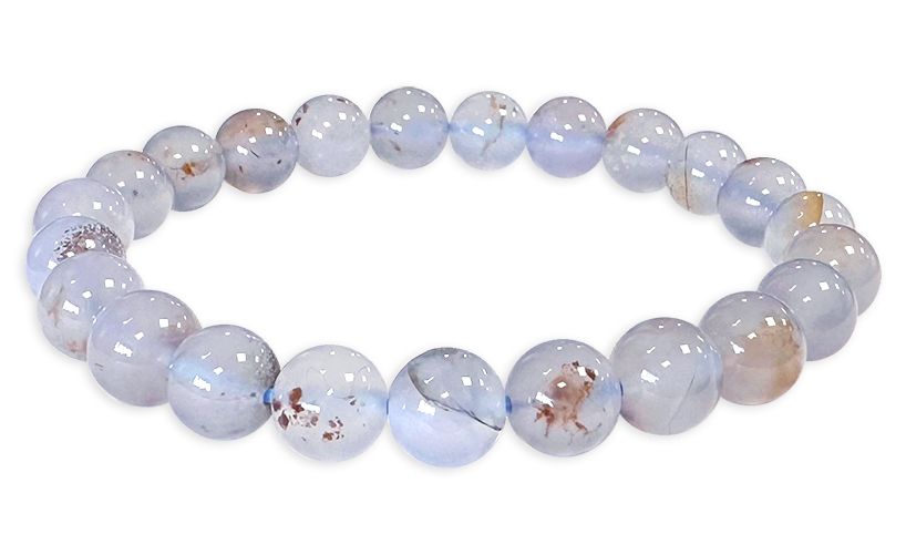 Blue Chalcedony bracelet A beads 7.5-8.5mm