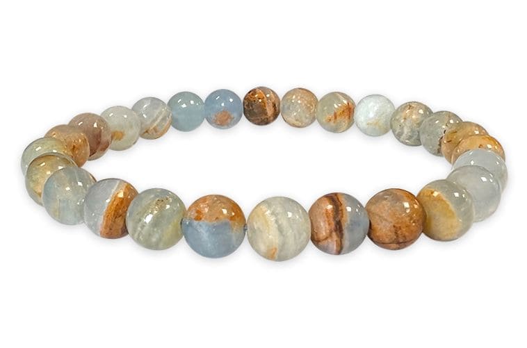 Blue Calcite mix 8mm parles Bracelet