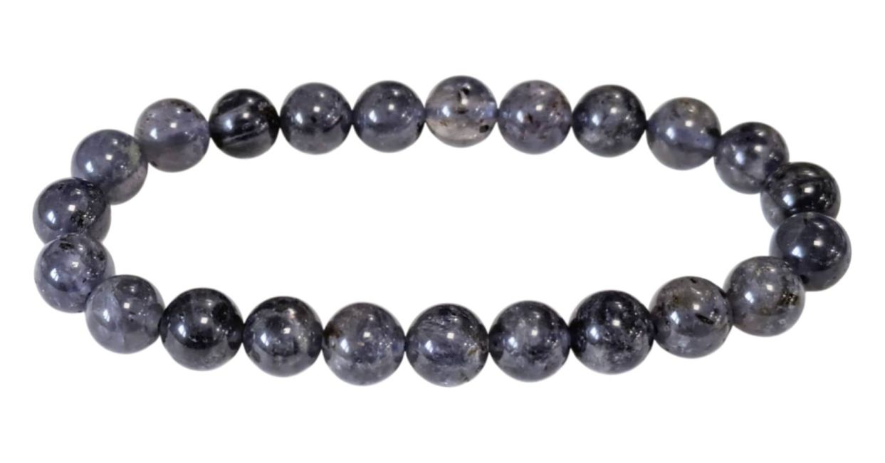 Bracelet Cordierite Lolite A beads 8mm