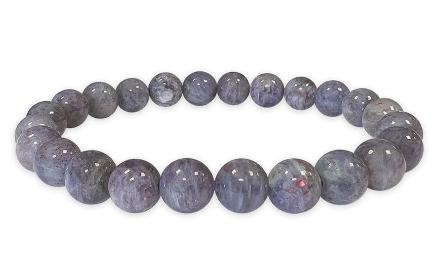 Bracelet Cordierite Lolite AA beads 7.5-8.5mm