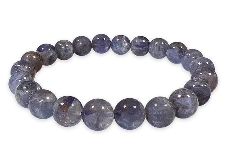 Bracelet Cordierite Lolite AAA beads 7.5-8.5mm